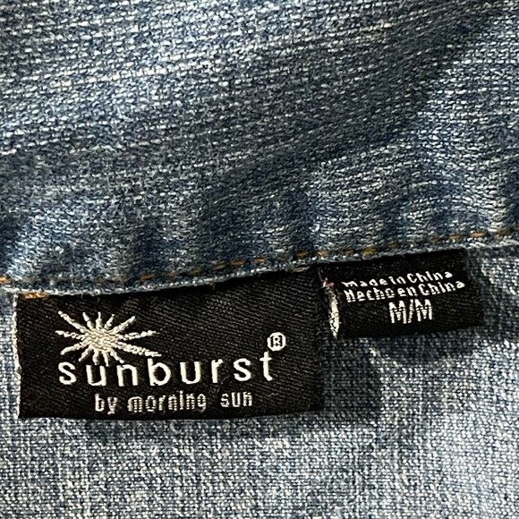 *Sunburst by Morning Sun Rhinestone Butterfly Denim Jean Jacket Sz M - Picture 15 of 17